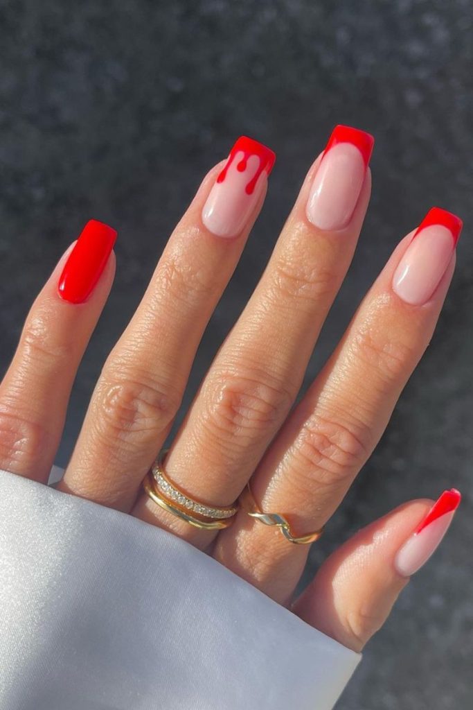 idées d'ongles rouges