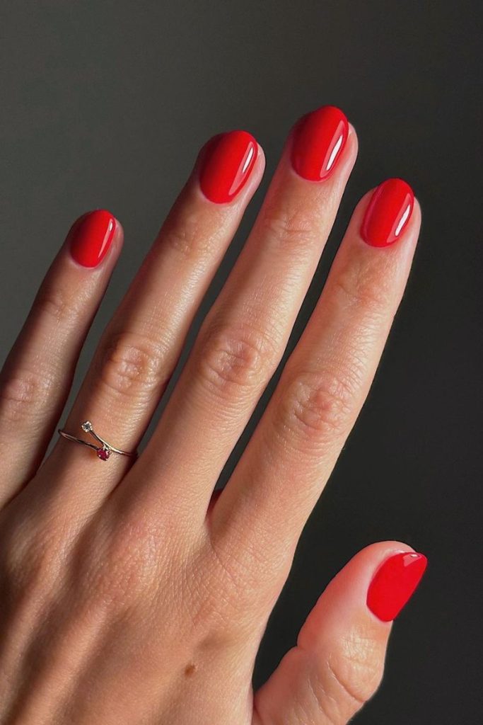 idées d'ongles rouges