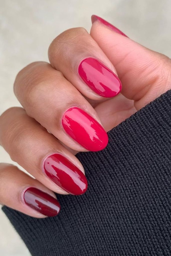 idées d'ongles rouges