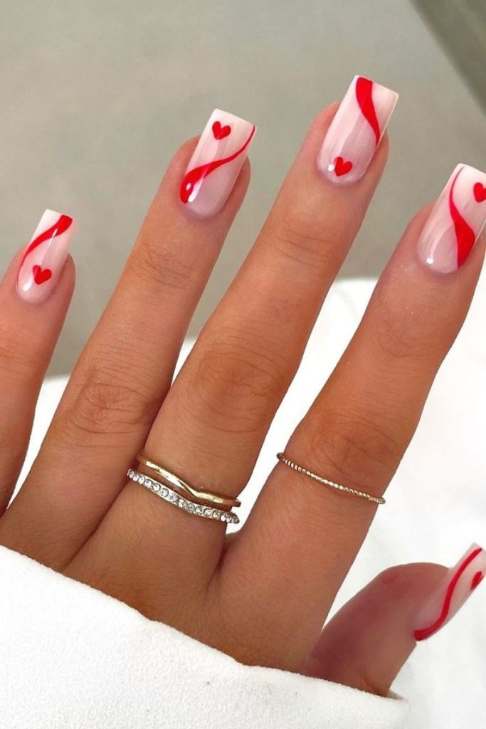 idées d'ongles rouges