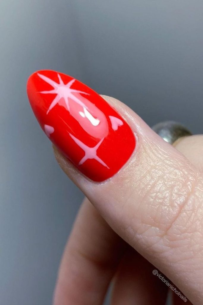 idées d'ongles rouges