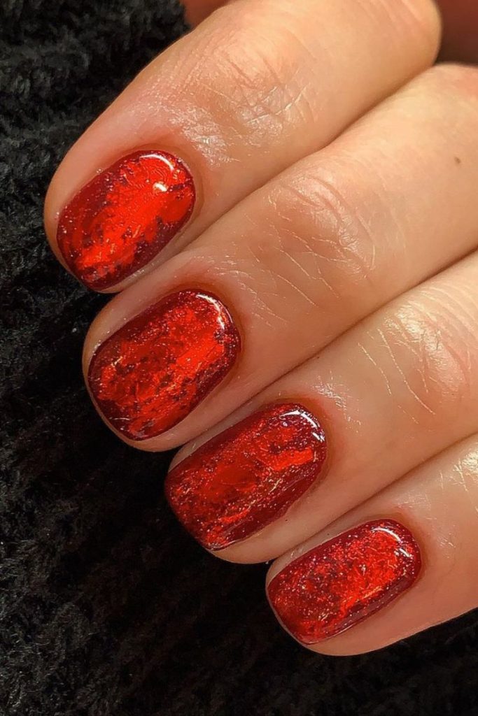 idées d'ongles rouges