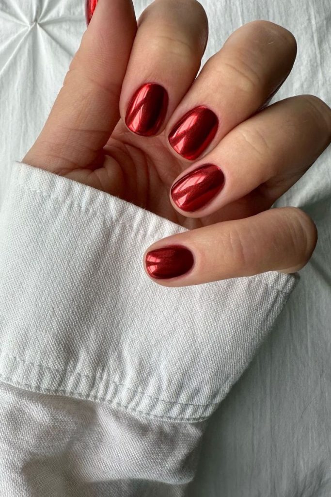idées d'ongles rouges