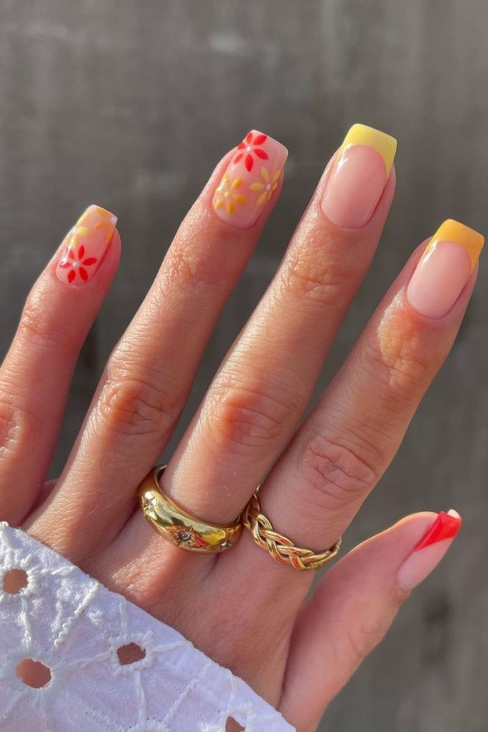 idées d'ongles rouges