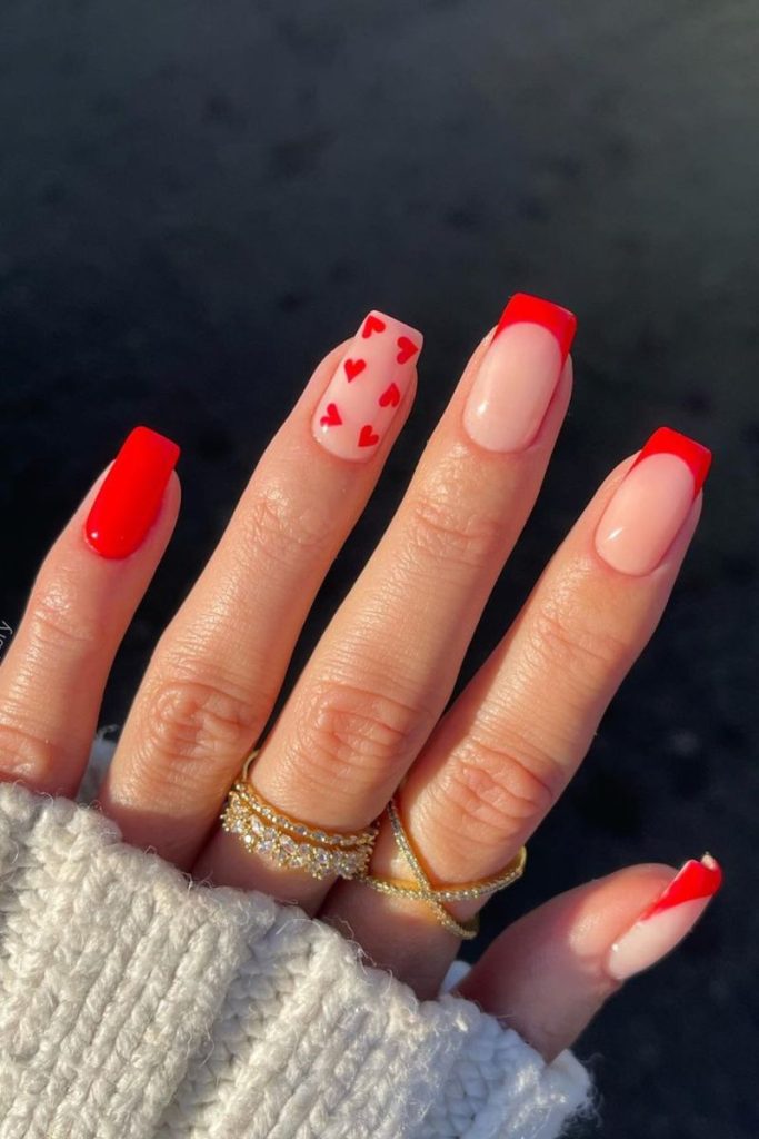 idées d'ongles rouges
