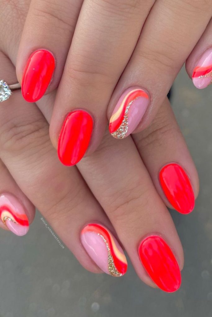 idées d'ongles rouges